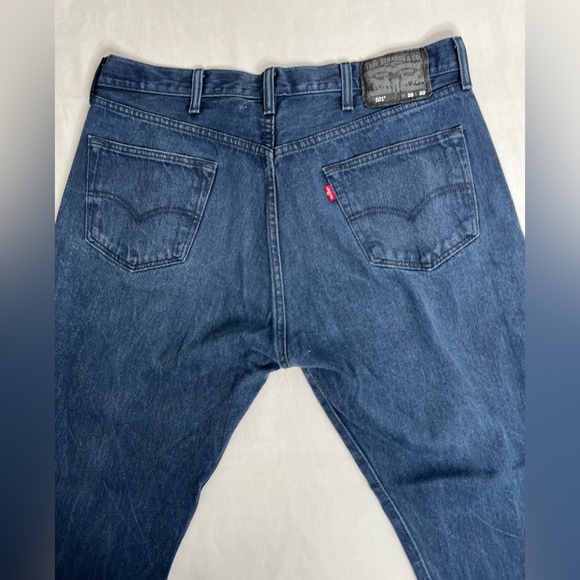 Levis 501 Jeans Mens Size 38X30 Blue Button Fly Black Tab Straight Leg Denim - Picture 5 of 10
